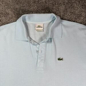 Lacoste Light Sky Blue Short Sleeve Polo Shirt Men’s Size 7 Logo